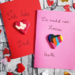DIY Herzen aus Wachsstiften – Grußkarten basteln