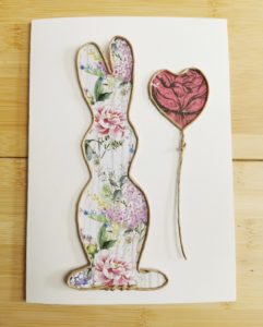 DIY Osterkarte Papierdraht Hase selber machen 02