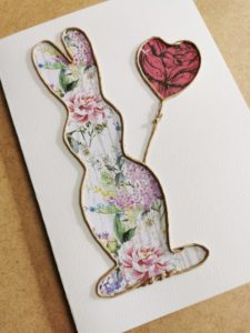 DIY Osterkarte Papierdraht Hase selber machen 05