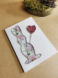 DIY Osterkarte Papierdraht Hase selber machen 06