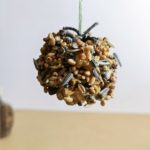 Kleine Futterstelle für Vögel aus Kiefernzapfen DIY
