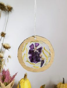 Fensterbilder mit getrockneten Pflanzen 06