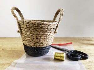 DIY Körbchen wird Übertopf Zimmerpflanzen 01